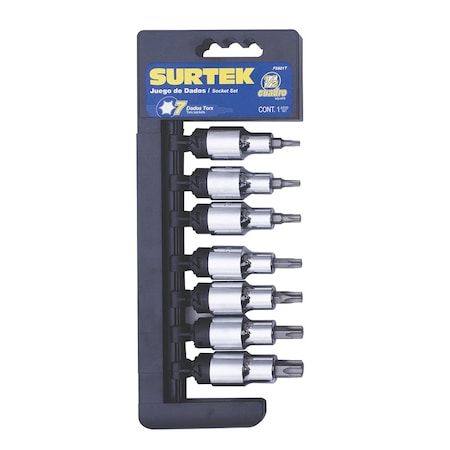 Surtek 7 Torx Bit Socket Set 12 Box F5801T